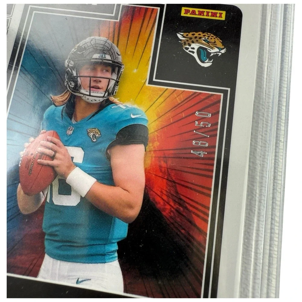 2021 Panini Obsidian‎ Trevor Lawrence Volcanic RC Patch Card #48/50 VM-TL